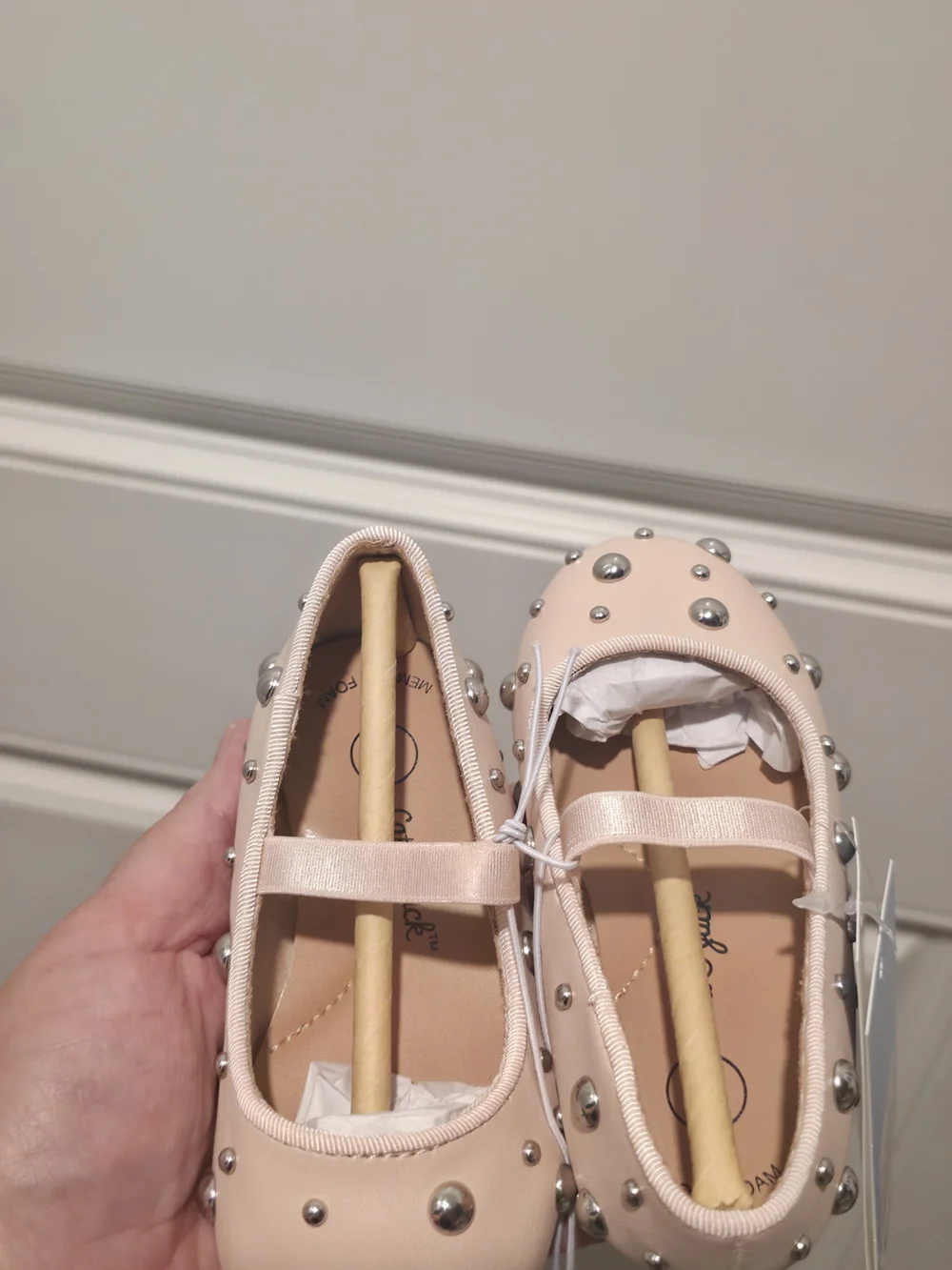 Cat & Jack Pink Studded Mary Jane Dress Shoes